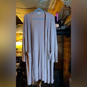 Maurices  dusty pink Pointelle Duster Cardigan